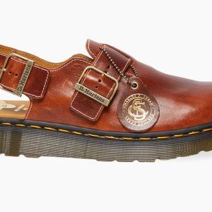 Handcrafted/Made in England Dr. Martens Jorge Leather Mules in Heritage Tan